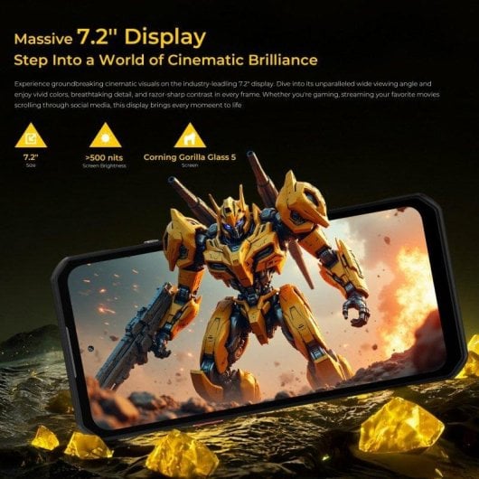 Oukitel WP60 5G 16GB 7.2" Amarelo 512GB Ecrã HD+