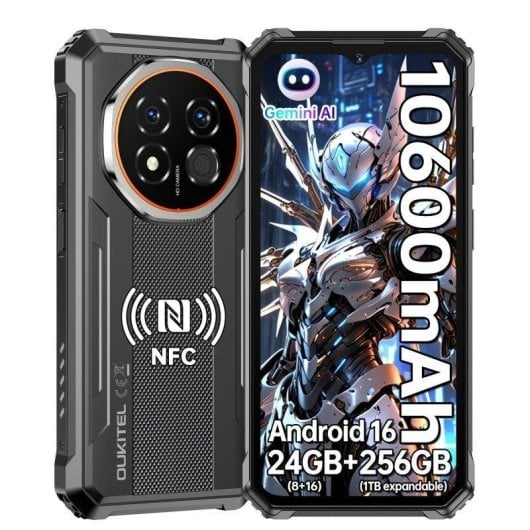 Oukitel G6 4G 8GB 256GB 6.52"  Negro desbloqueo facial y huella