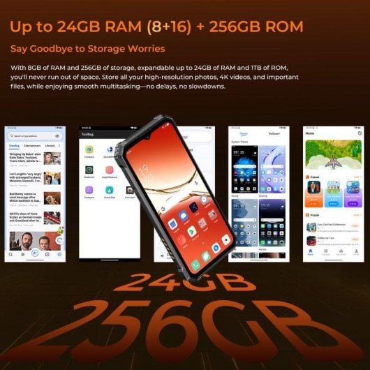 Oukitel G6 4G 8GB 256GB 6.52"  Negro desbloqueo facial y huella