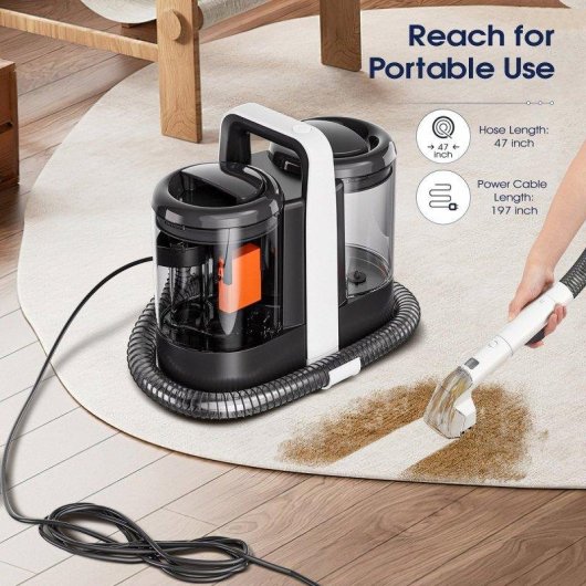 Blossom Staubsauger 3 in 1 für Teppiche, Auto, Möbel 600W 15kPa