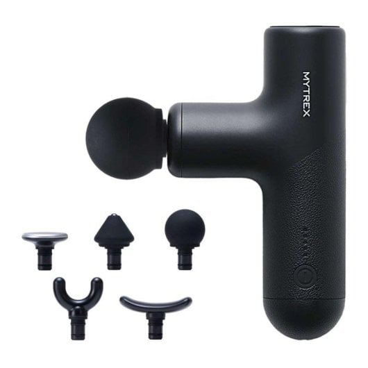 Pistola de masaje corporal Mytrex Rebive Air Mini Negra 5 niveles de vibración