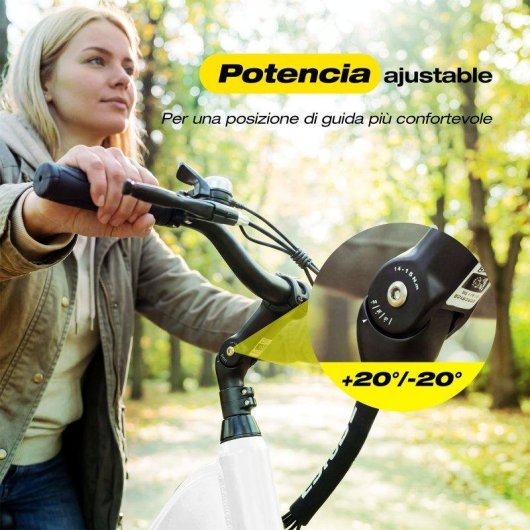 Bicicleta eléctrica ESKUTE C202 250W 48V 17.5Ah blanco 26" urbana
