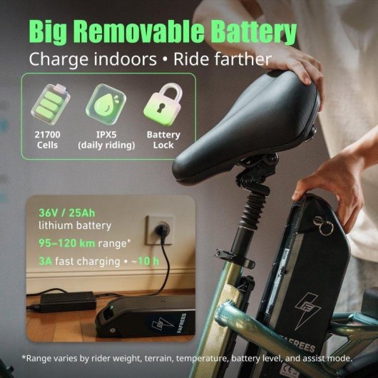 Bicicleta eletrica FAFREES F20 Flex plegavel