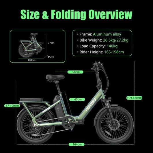 Bicicleta eletrica FAFREES F20 Flex plegavel