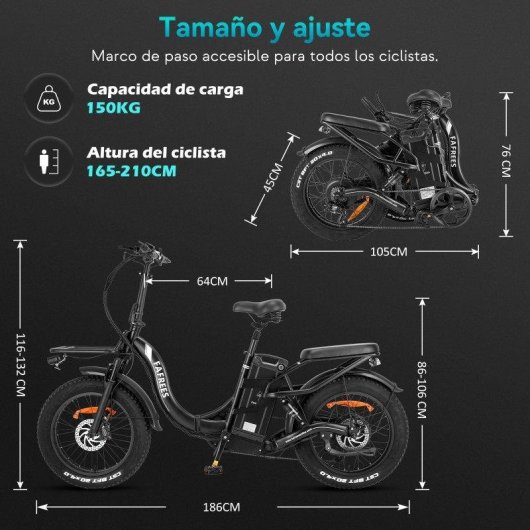 Bicicleta eletrica Fafrees F20 X-MAX 750W 48V 30Ah Plegavel
