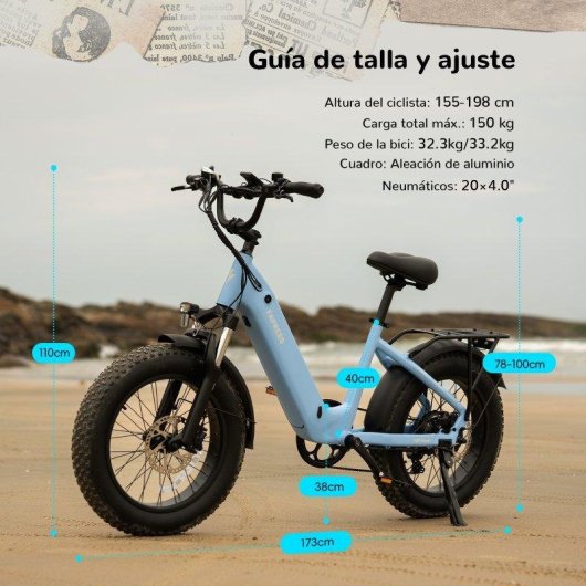 Bicicleta eletrica FAFREES F20 ROVER 250W 48V 15Ah 20x4