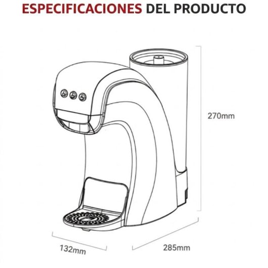 Cafetière à capsules HiBREW H3B 850ml 19 Bars 7 niveaux température