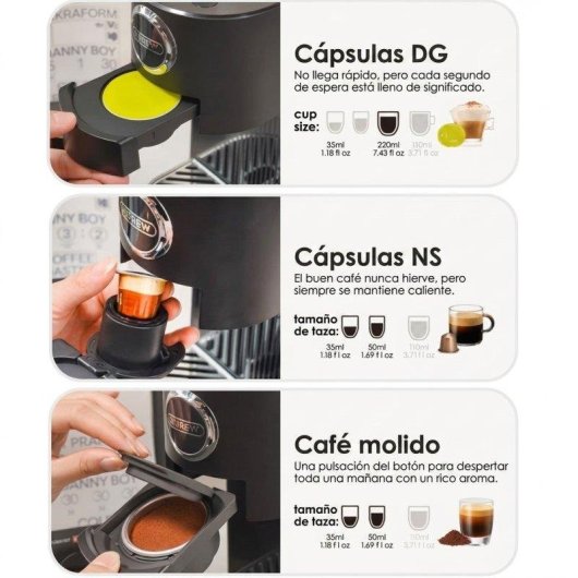 Cafetière à capsules Hibrew H3C 1,4L 20 Bars 1350W 7 niveaux réglables