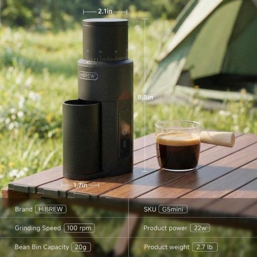 Mahlwerk Kaffee HiBREW G5mini 20 g 5200 mAh