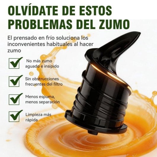 Exprimidor lento Gvatzyl 250W prensado en frío boca 130mm