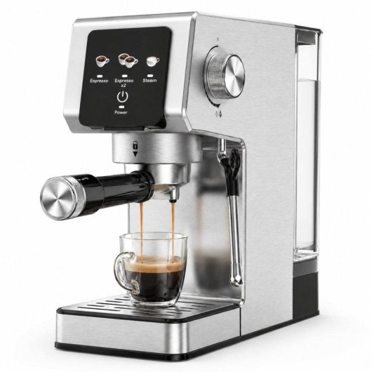 Cafetière expresso semiautomatique Gvatzyl 1,2L 20 Bars avec buse vapeur