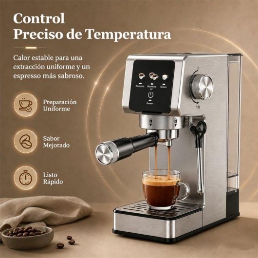 Cafetière expresso semiautomatique Gvatzyl 1,2L 20 Bars avec buse vapeur