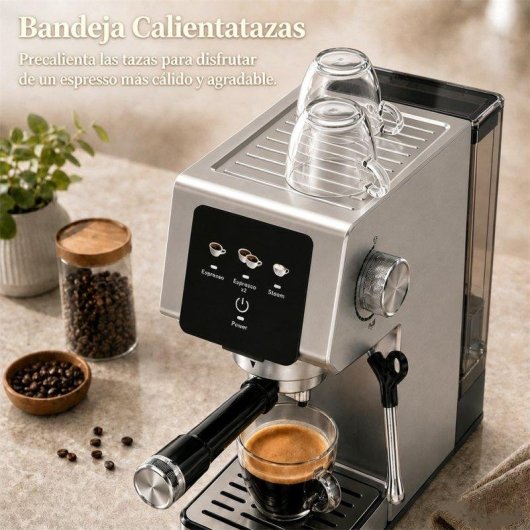 Cafetière expresso semiautomatique Gvatzyl 1,2L 20 Bars avec buse vapeur