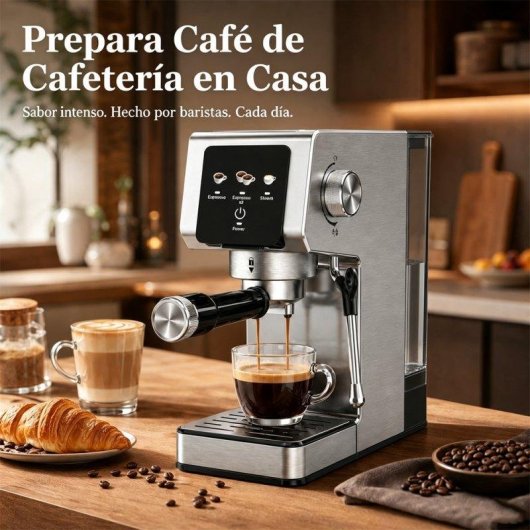 Cafetière expresso semiautomatique Gvatzyl 1,2L 20 Bars avec buse vapeur