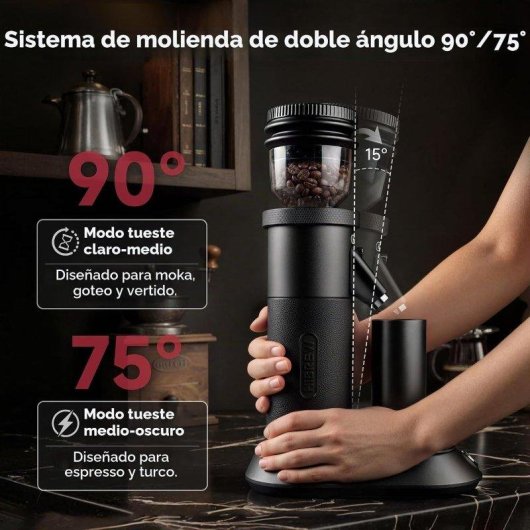Moulin à café HiBREW G5A 50g 180W 36 réglages meule conique 48mm