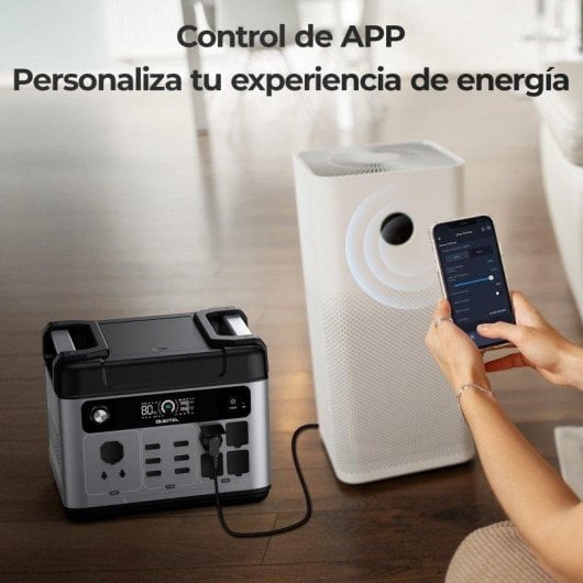 Estação de energia Oukitel P2001 Plus 2048Wh 4 portas AC Bateria LiFePO4 Ecrã LCD Wi-Fi Bluetooth