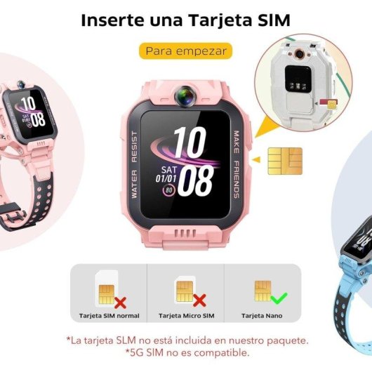 Imoo Z7 4G GPS Blu Taglia Unica Smartwatch Bambini Impermeabile IPX8