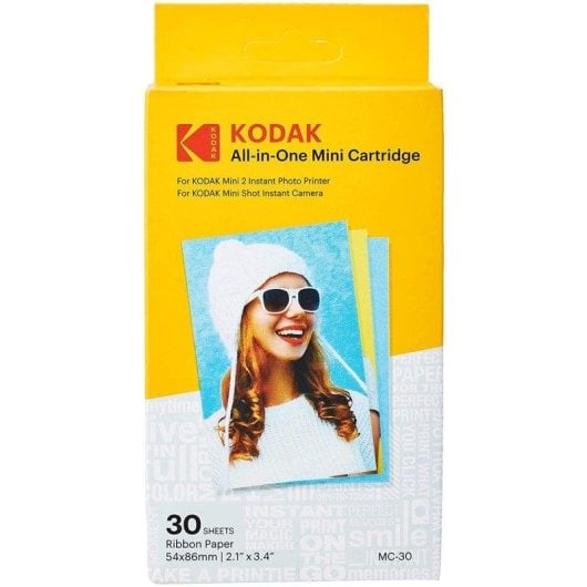Cartuccia Kodak Icrg230 e 30 fogli fotografici 5,3 x 8,6 cm