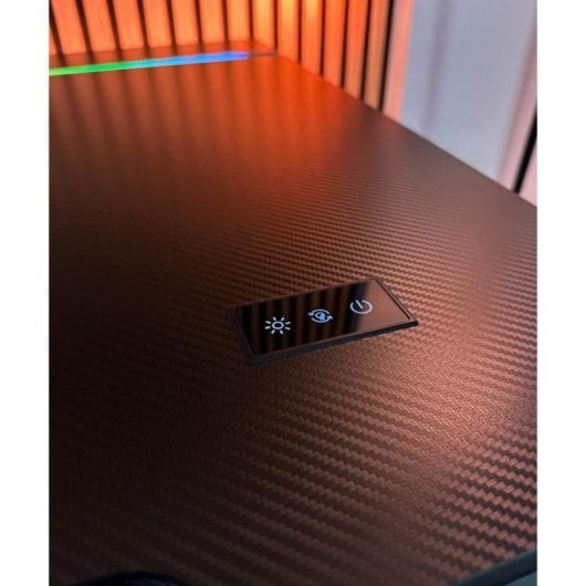 Mesa Gaming Alpha Gamer Zorya 140cm Acier et MDF RGB Blanc