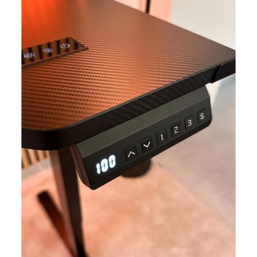 Mesa Gaming Alpha Gamer Zorya 140cm Acier et MDF RGB Blanc
