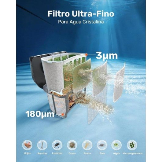 Robot limpiapiscinas Gosvor WavePath 2.0 5 modos 15.000 LPH