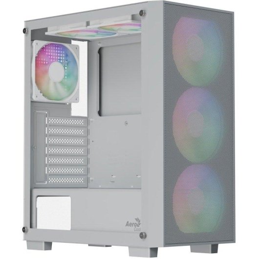 Caja PC Gaming Aerocool B509A Flow ARGB Blanco Vidrio Templado