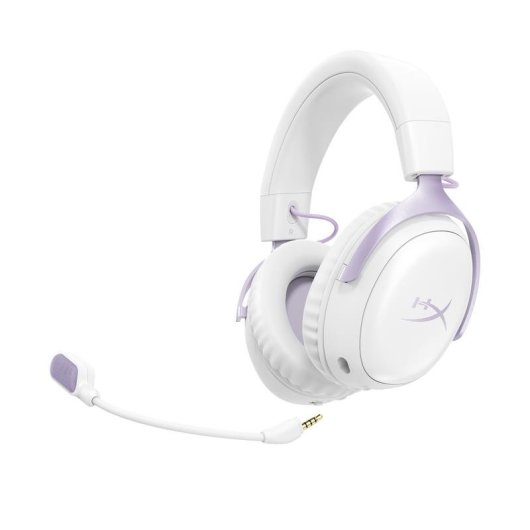 Auriculares HyperX Cloud III S inalámbricos Bluetooth gaming con micrófono lavanda