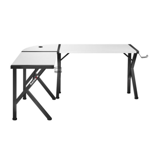 Mesa Gaming Huzaro Hero 154 cm Fibre de carbone Acier inoxydable Blanc
