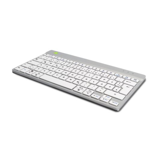 Tastatur R-Go Tools Compact Break kabellos ergonomisch QWERTZ deutsch weiß