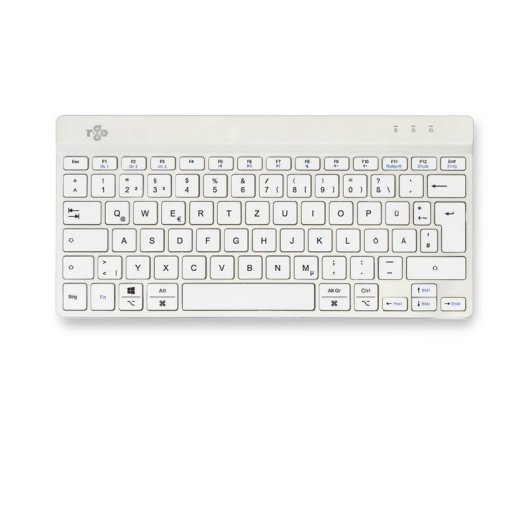 Tastatur R-Go Tools Compact Break kabellos ergonomisch QWERTZ deutsch weiß