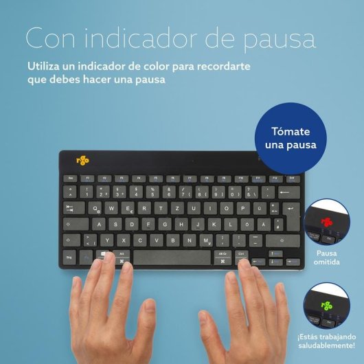 Clavier R-Go Tools Compact Break sans fil ergonomique QWERTZ allemand
