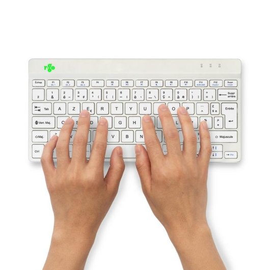Tastatur R-Go Tools Compact Break kabellos ergonomisch AZERTY Französisch