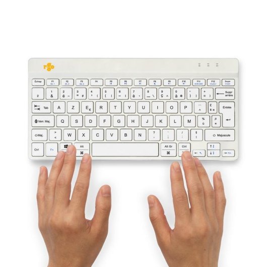 Tastatur R-Go Tools Compact Break kabellos ergonomisch AZERTY Französisch