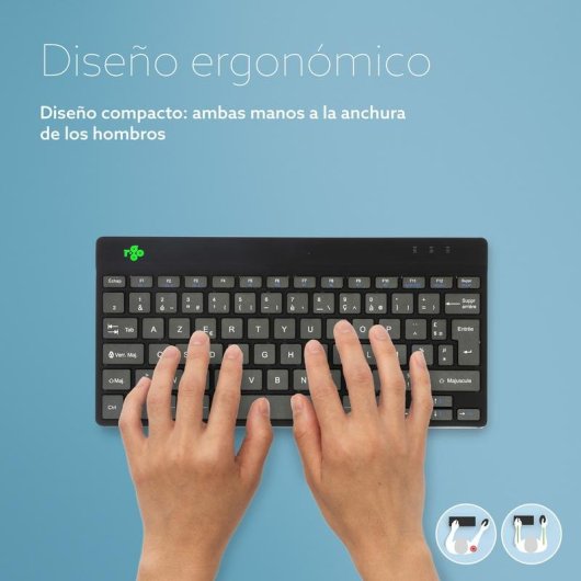 Clavier compact sans fil R-Go Tools Break ergonomique français AZERTY Bluetooth ultrafin