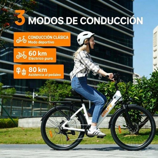 Bicicleta eletrica Urlife E26 350W Bateria removivel 48V