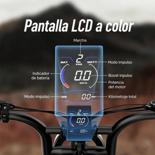 Bicicleta eléctrica URLIFE T2 500W 48V 15,6Ah Fat Tire 20" Doble Suspensión