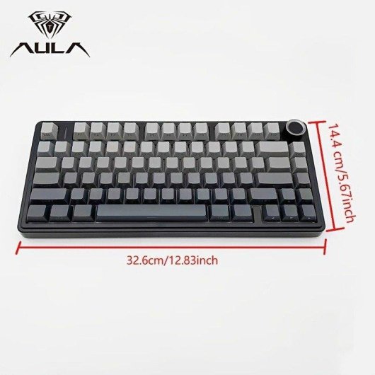 Tastatur Aula F75 Gaming kabellos Hot-Swap mit Drehregler und RGB