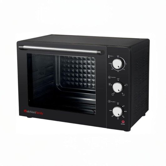 Mini Four Melchioni Family Enjoy 63 63L 2200W Ventilateur Grill Tournebroche Noir