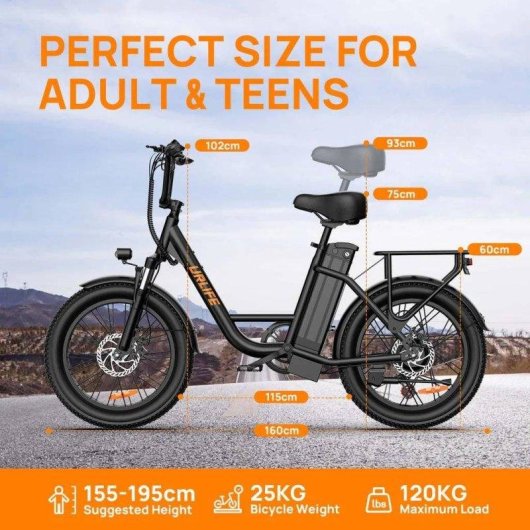 Velo Electrique Urbain Urlife E20 250W 48V 13Ah