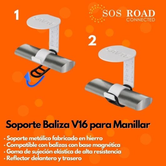 Soporte Nk Baliza V16 Emergencia Moto con Funda y Base Magnética