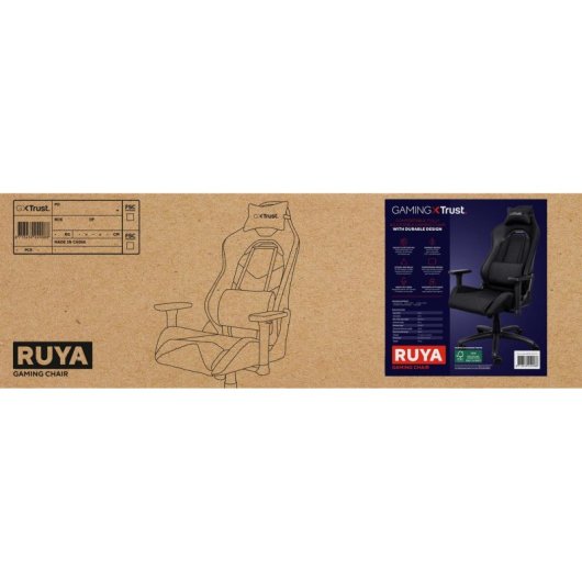 Sedia Gaming Trust GXT 714 Ruya Appoggia Bracci 3D Schiuma Alta Densità