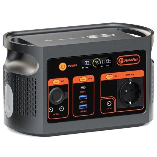 Station d’énergie Flashfish E103 179,2Wh 300W 3 ports USB LiFePO4 Onda Sinusoidale Pure