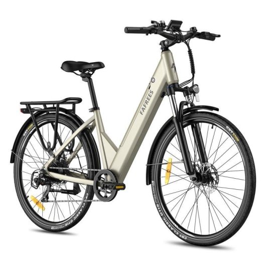 Bicicleta Elétrica Fafrees F28 Pro Motor 250W Bateria 36V 15Ah Bege