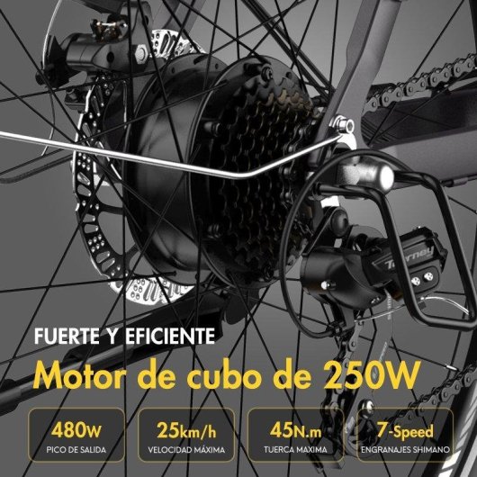 Bicicleta Elétrica Fafrees F28 Pro Motor 250W Bateria 36V 15Ah Bege