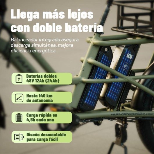 Bicicleta Elétrica Fafrees FF20 CUV Motor 250W Duas Baterias 48V 12Ah 20" Cinza