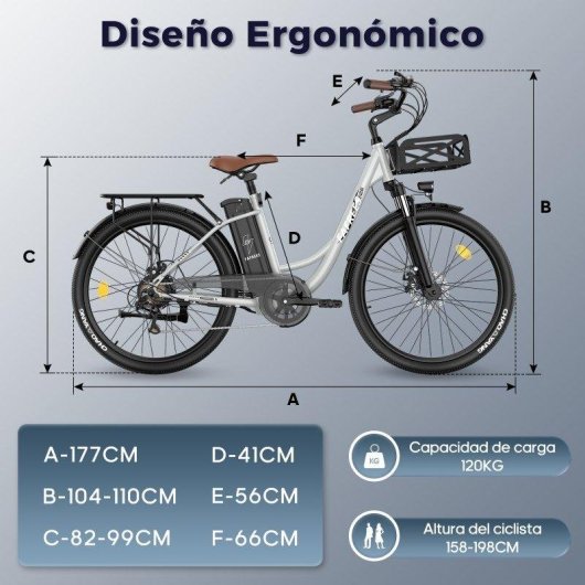 Bicicleta Elétrica Fafrees F26 250W Bateria 36V 25Ah Amortecida
