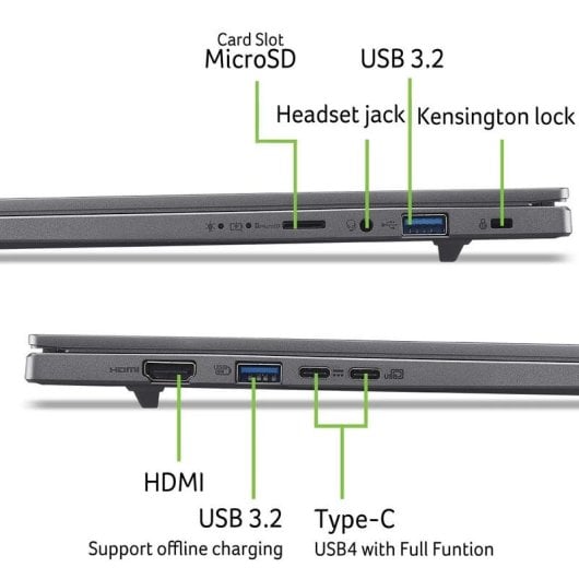 Ordinateur portable Acer Aspire 16 AI A16-61M-R6WB 16" AMD Ryzen AI 5 330 16GB 512GB SSD Radeon 820M Windows 11