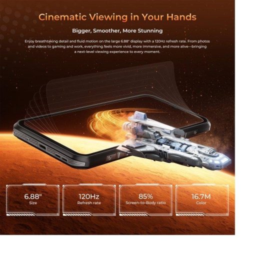 Oukitel WP68 Air 5G 12GB 6.88" 512GB Schwarz IP68