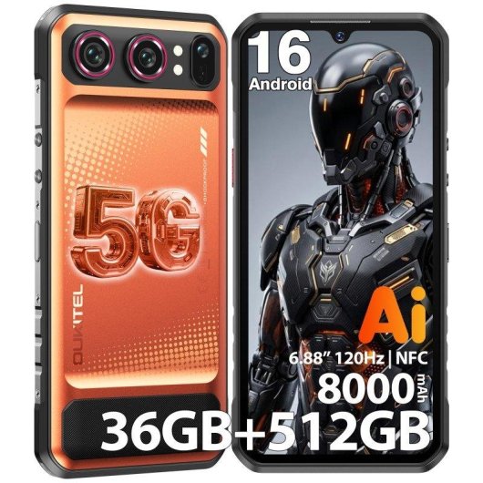 Oukitel WP68 Air 5G 12GB 6,88" Orange 512GB NFC