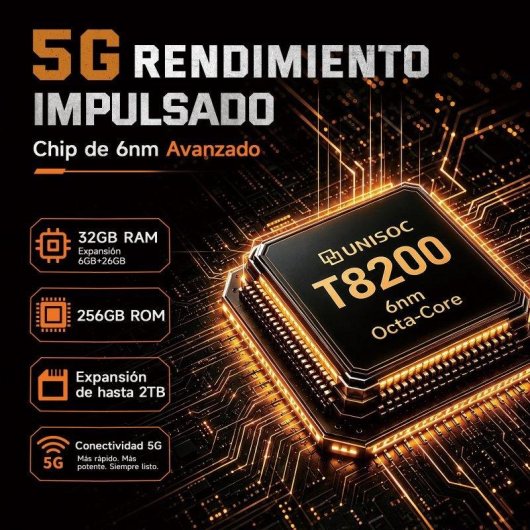 Tablet Rugtake T5 Pro WiFi + 5G 11" 32GB 256GB Naranja